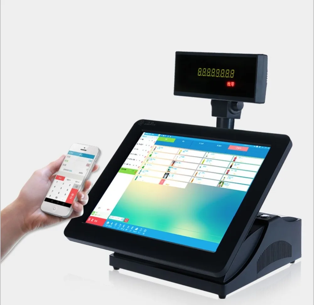 15 дюймов 2 сенсорный экран Ресторан Система заказа pos система все в одном|system pos|all