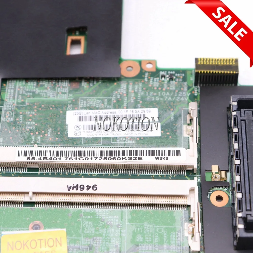 NOKOTION 63Y1004 основная плата для lenovo thinkpad X61 Материнская плата ноутбука T7300 Процессор 965GM DDR2 протестированы