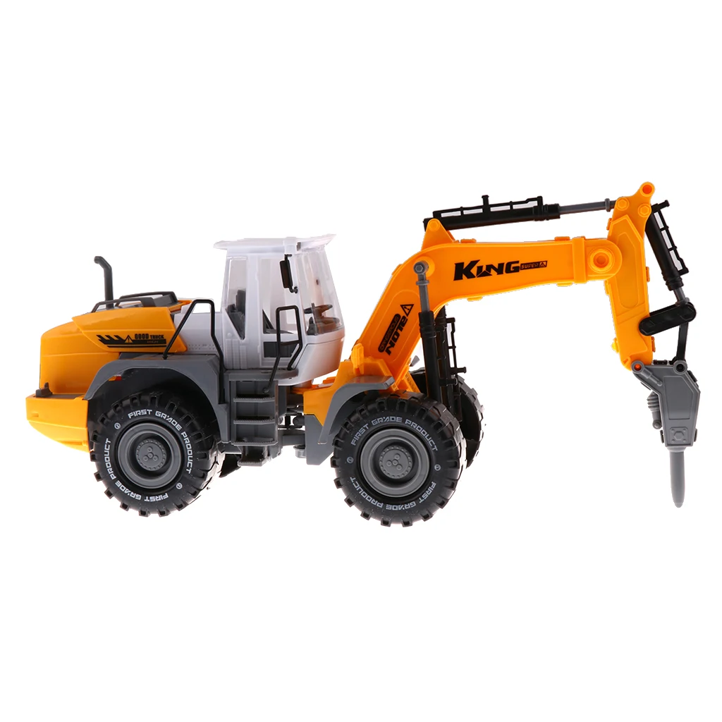 1/22 Plastic Friction Powered Dump Truck Construction Vehicle Toy Dump TruckExcavator Bulldozer Street Sweeper for Kids