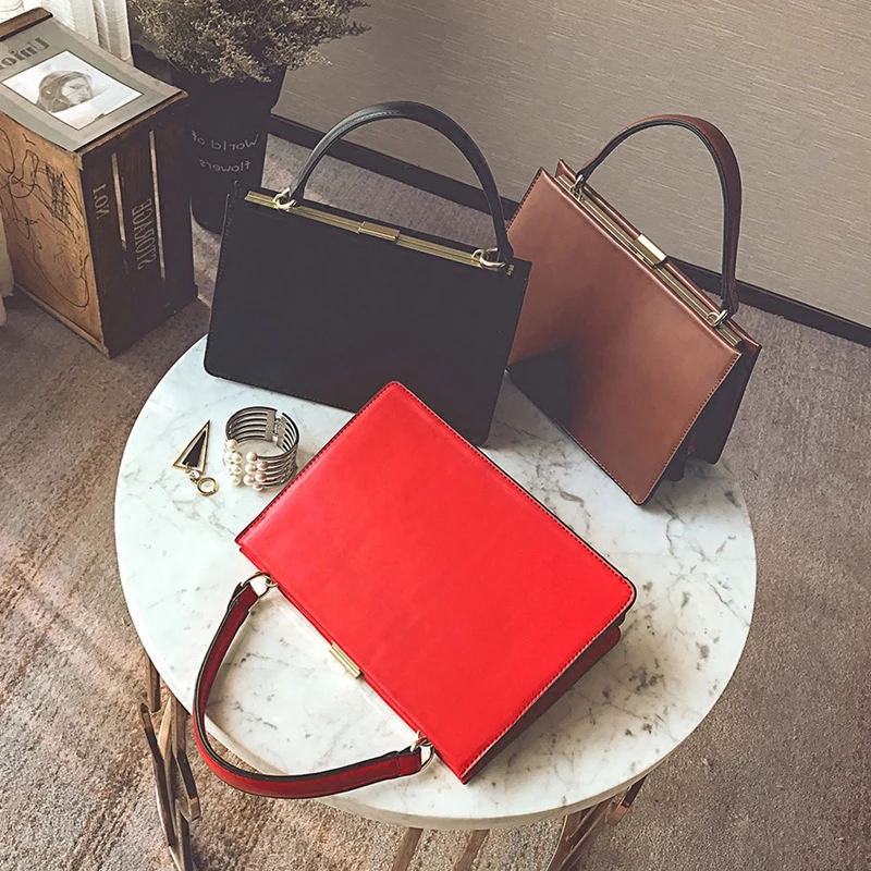 

Simple Casual Women Lady Leather Shoulder Bags Envelope Flap Messenger Bags