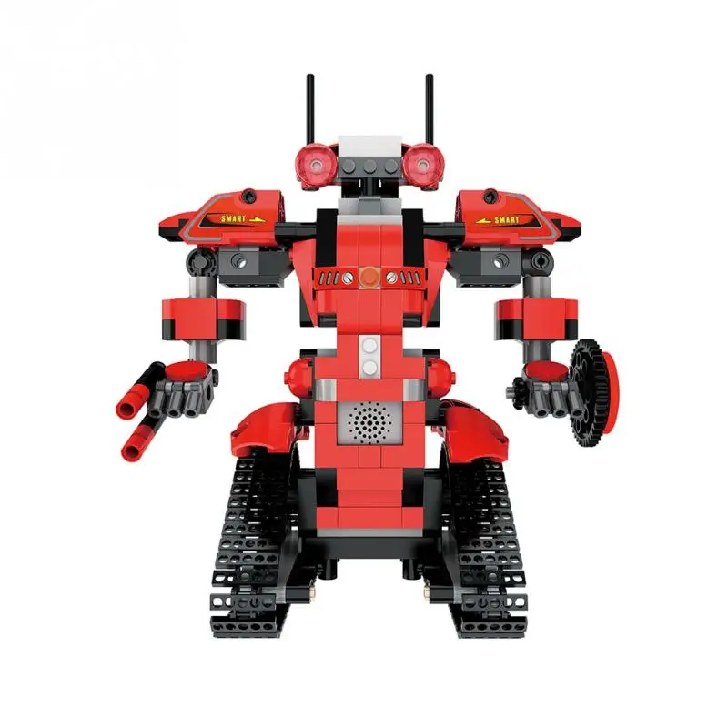 Technic RC пульт дистанционного управления Интеллектуальный робот кирпичи инструмент строительный блок Электрический робот игрушки подарки для детей мальчиков - Цвет: Красный