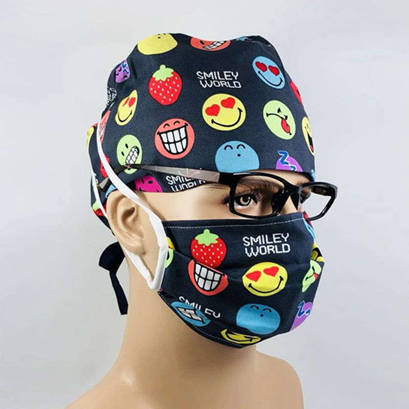 sanxiaxin Medical Scrub Surgical Nurse Cap New Pet Doctor Hat Hospital Doctor Surgery Hat Dentist Veterinary Medical Accessories