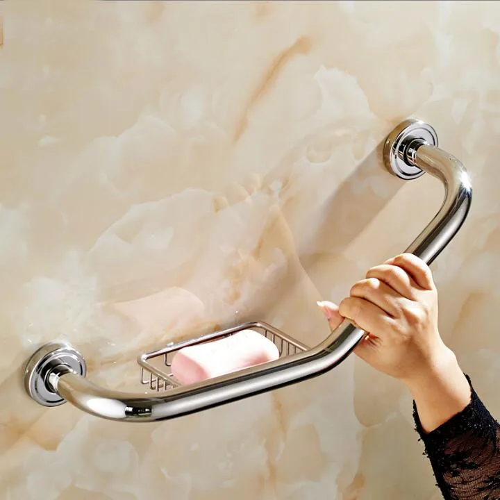 bathroom armrest with soap holder stainless steel bathroom handle