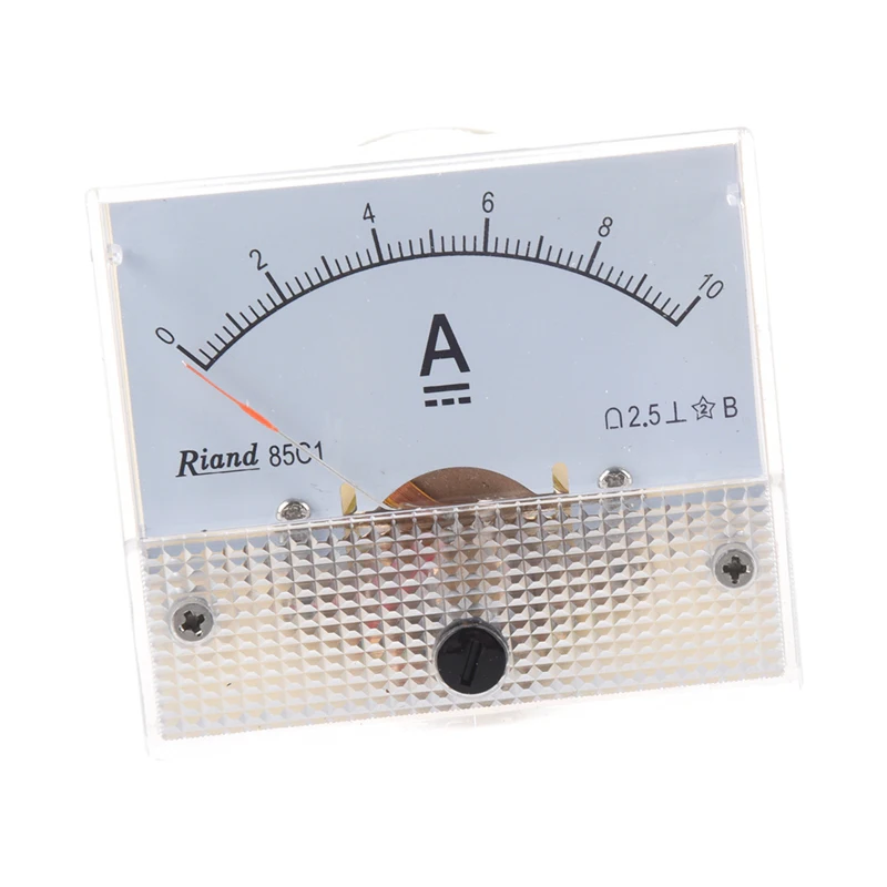 

85C1 DC 0-10A Rectangle Analog Panel Ammeter Gauge
