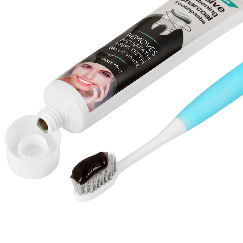 Активированный уголь отбеливающая зубная паста уничтожает неприятный запах изо рта лучший натуральный черный зубная паста комплект