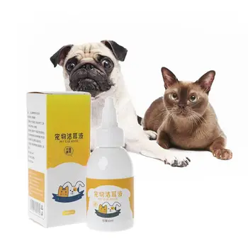 

Pet Cat Ear Cleaning Drops Dog Puppy Kitten Ear Mites Killer Against Infection Supplies