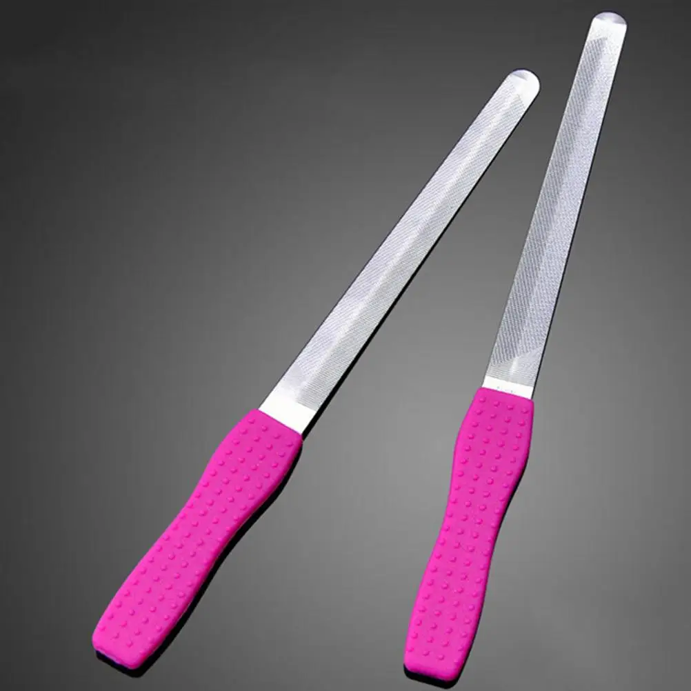 1pcs Stainless Steel Dual Sided Nail File 14.7 cm Metal Grinding Rod