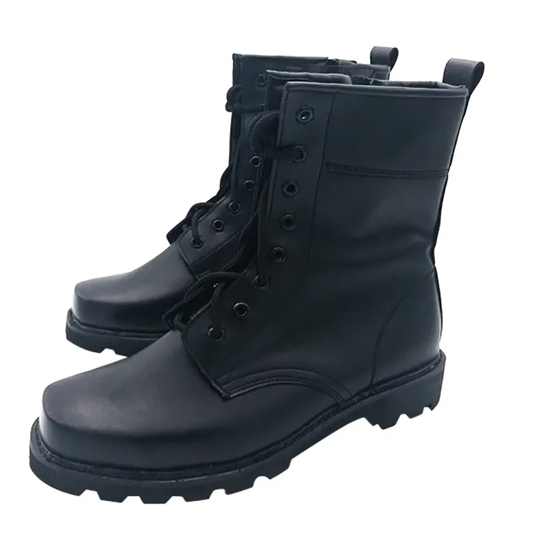 Inverno Sapatos Single Lã Lace Style De New Aço Shoes Toe Neve winter Quente Rei High up Shoes Preto Pu Top Lin Botas Men Militares Redondo Motorcycle wp8nqx1WH