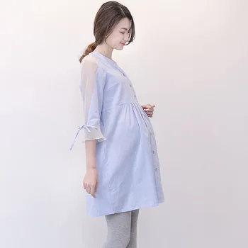 

Maternity Blouses Loose Clothes For Pregnant Women Shirts Dress Maternity Blouse Shirt Dresses Pregnant Office Wear H126