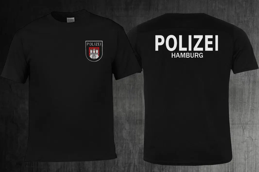 

Hot Sale Fashion New Hamburg Police Politi Special Rescue Unit Delta Force Logo Design T-Shirt Men Cotton Short Sleeve Tee Shirt