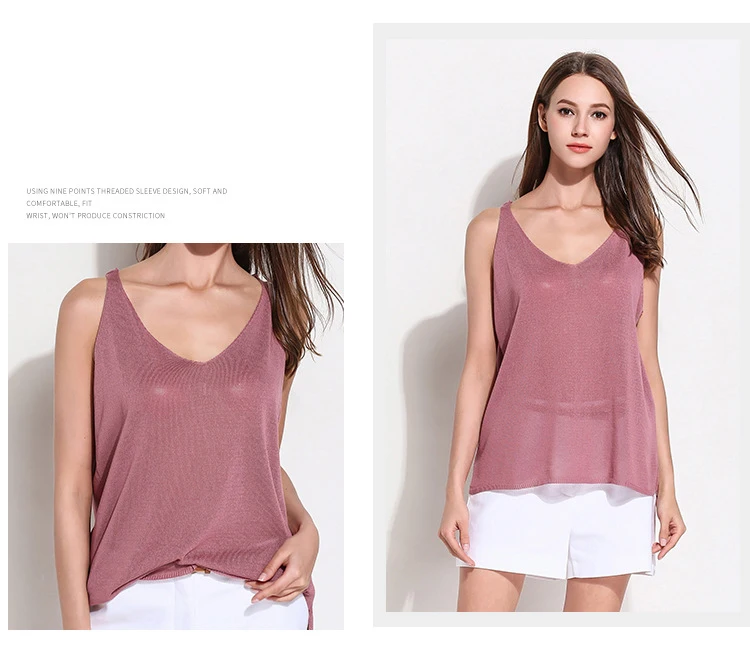 XIKOI Knitted Vest 2018 Summer Women Casual Sleeveless O-Neck Sweater Vest Fashion Crop Tops Women Veste Femme (4)