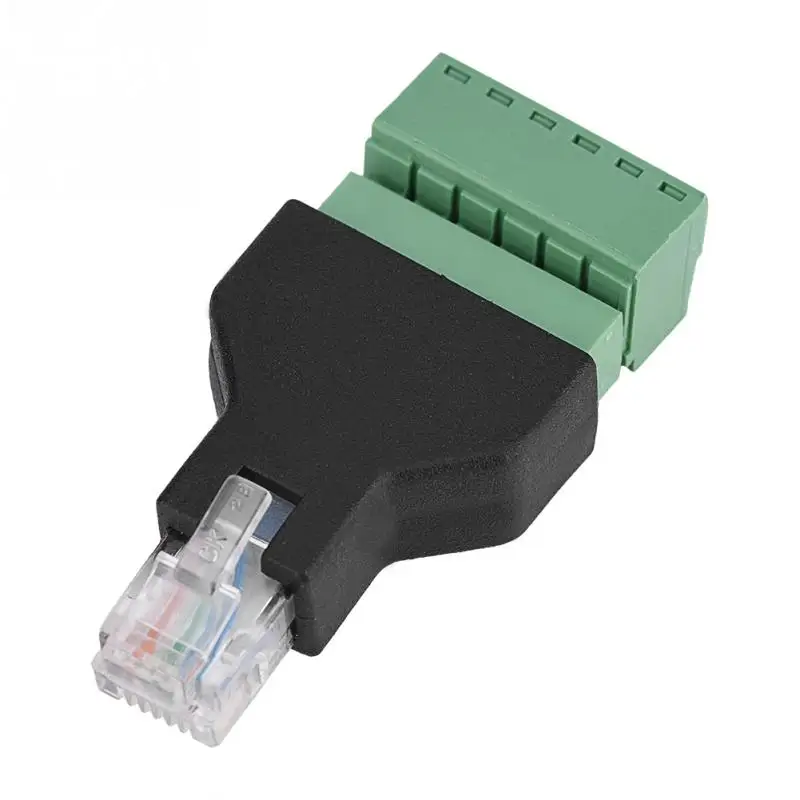 1 шт. Ethernet RJ12 6P6C Мужской до 6 Pin Винтовые клеммы разъем адаптера