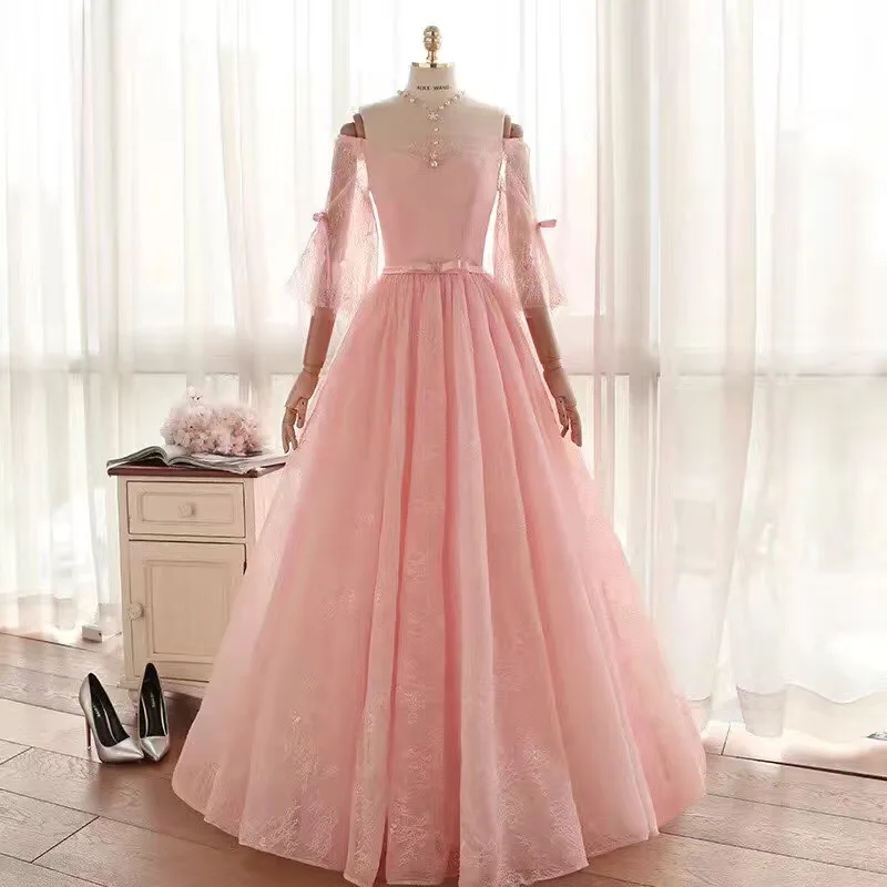 off-the-shoulder prom dress