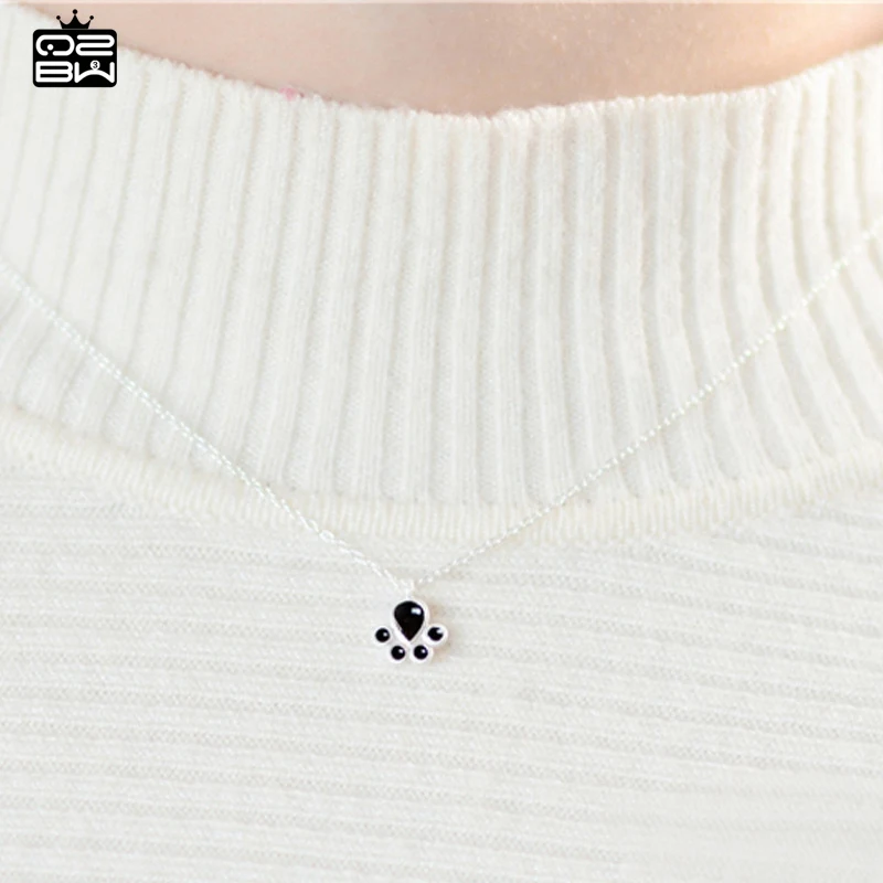 Горячая Творческий Paw Claw Собак Котенок Кошка Кулон NecklaceFeet След ожерелье День