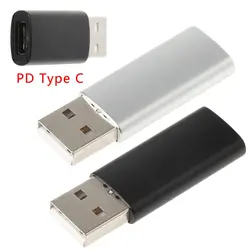 USB QC2.0 3,0 до PD Тип C Женский зарядки конвертер адаптер для Macbook iPhoneX 8