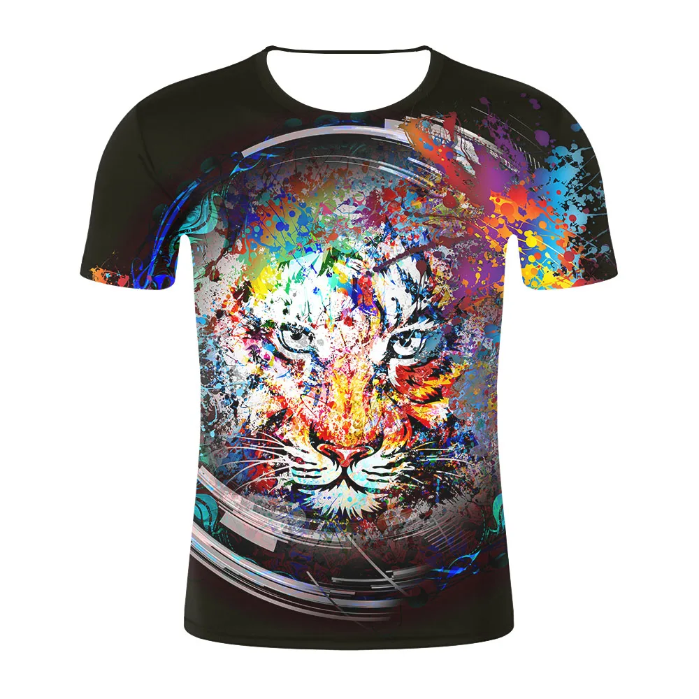 

Plus Size New Fashion Men/Women T-shirt 3d animal tiger Print Designed Stylish Summer T shirt Brand Tops Tees
