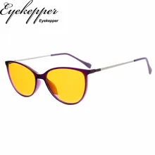 DSDT1785 Cateye Стиль 97% синий блокирование очки для чтения, темно-оранжевый объектив с антибликовым покрытием компьютер читателей