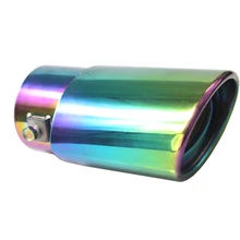 DSYCAR Universal Stainless Steel Grilled blue Car Tailpipe Exhaust Pipe Muffler Tip Exhaust Pipe Cover Car styling Modification
