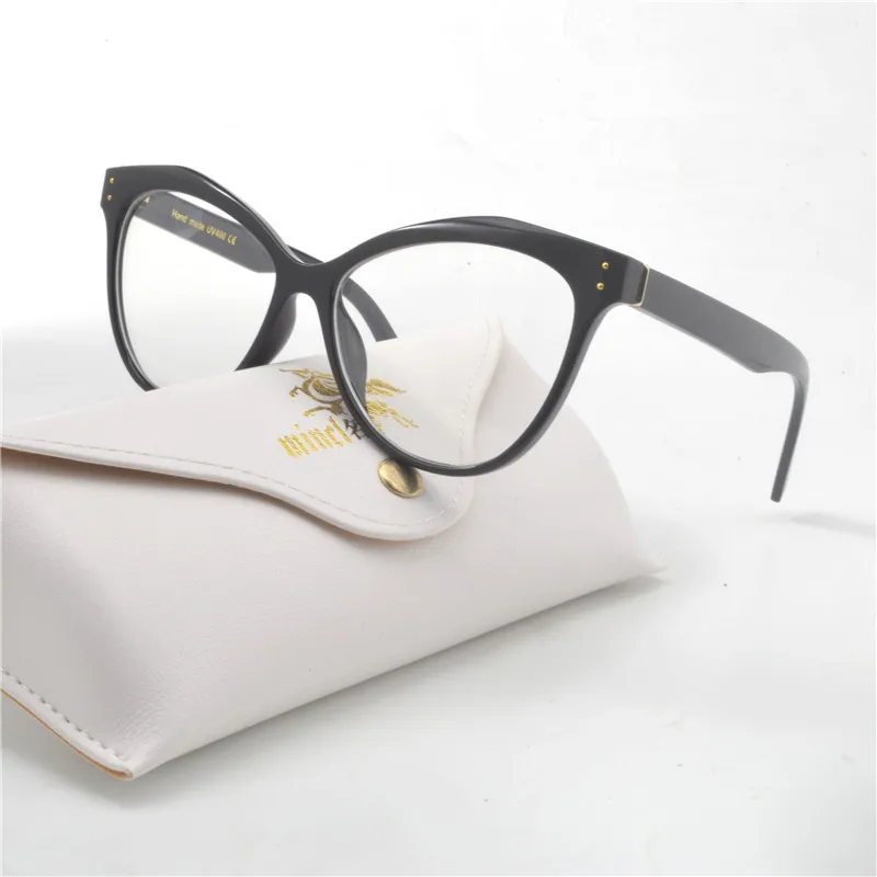 

MINCL 2019 Newest Female Cat Eyeglasses Frame Women Eyeglasses Computer Myopia Vintage Ladies Eyewear Clear Lens Glasses NX