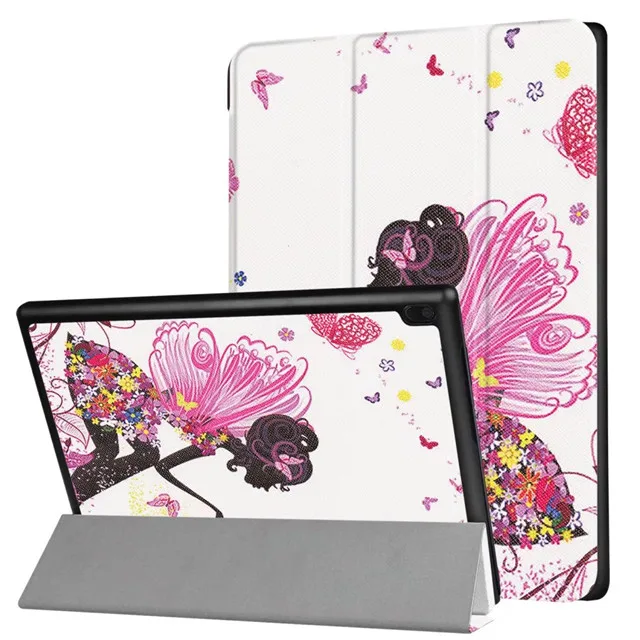 

Color Printed PU Leather Stand Cover Case For Lenovo TAB4 Tab 4 10 TB-X304 TB-X304F TB-X304N 10.1" Tablet +Screen Film+Pen