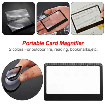 

Pocket 3 X Magnifier Card Magnification Magnifying Lens Outdoor Sheet Reading Glasses Magnifying Tool