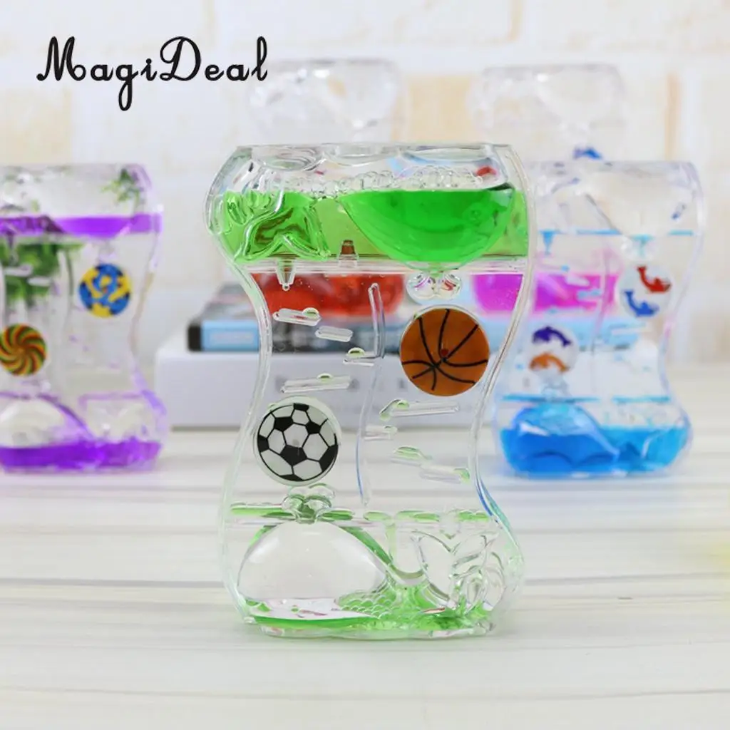 Floating Color Mix Illusion Whale Ball Floating Oil Hourglass Liquid Motion Toy Bubble Timer Desk Gadget