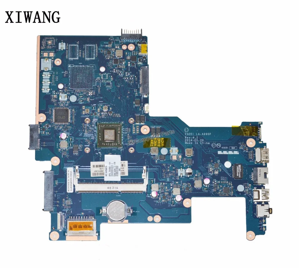 

764262-001 Free Shipping laptop motherboard 764262-501 for hp 15-G motherboard ZS051 LA-A996P A6-6310 CPU 100% test ok