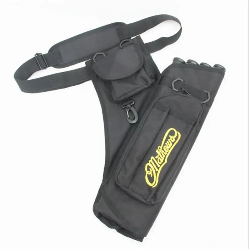 Billig Mounchain jagd Pfeil tasche 4 Rohre Pfeil Köcher für Bogenschießen Jagd Pfeile Halter Tasche mit Verstellbaren Riemen jagd zubehör