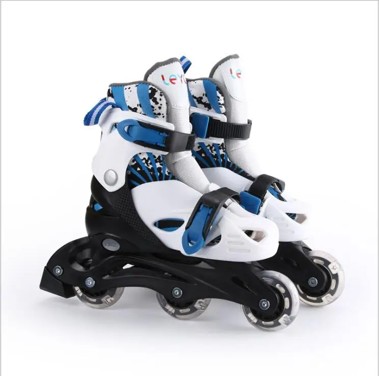 الأطفال أسطوانة قابلة للتعديل الزلاجات مع القطن النسيج مناسبة للأطفال أحذية التزلج على الجليد مع تنفس النسيج المواد