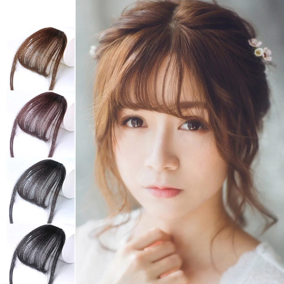 BUQI Fashion Synthetic Bangs Heat resistant Air Bangs Ladies Natural