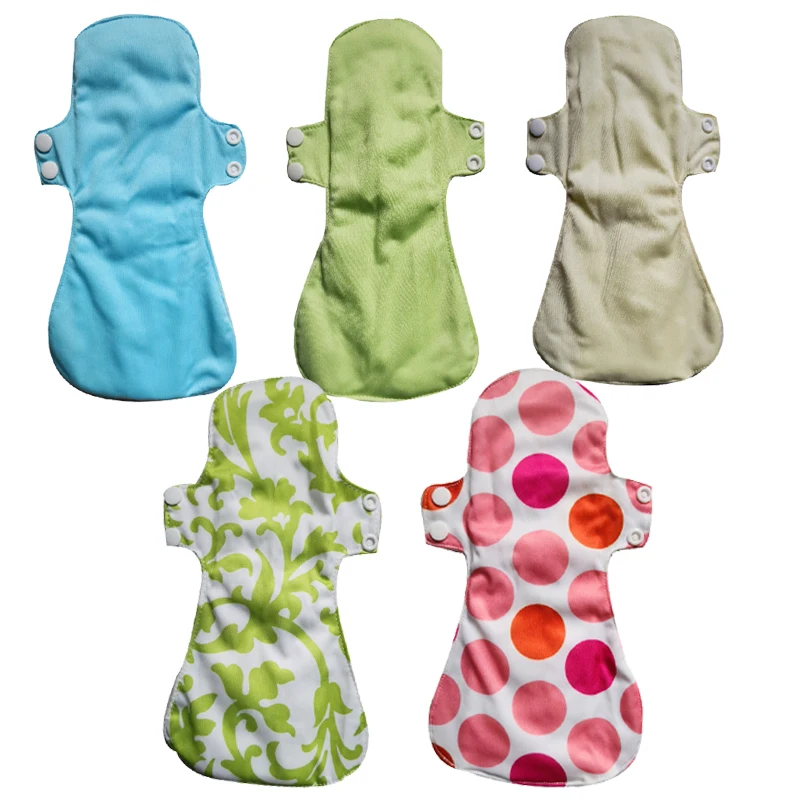 

New Night Use Mama Cloth Sanitary Pads Reusable Heavy Flow Cloth Menstrual Pad 4 PCS WITH ONE WET BAG