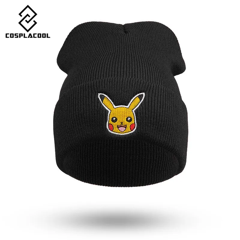 

New Fashion Pokemon Go Beanies Winter Warm Knitted Animal Hats for Women Men Autumn Cute Pikachu Gorros Hot Skullies