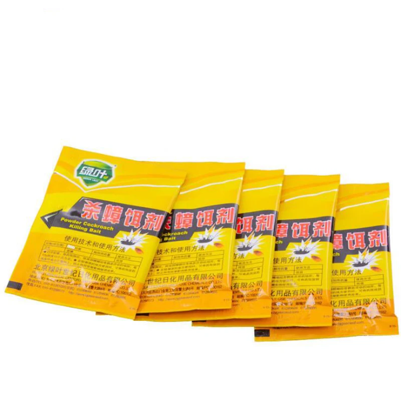 

5pcs Potent Green Leaf Powder Insecticidal Bait Attractant Pollution-Free Insecticide Repellent Clean Room Pests Last Long