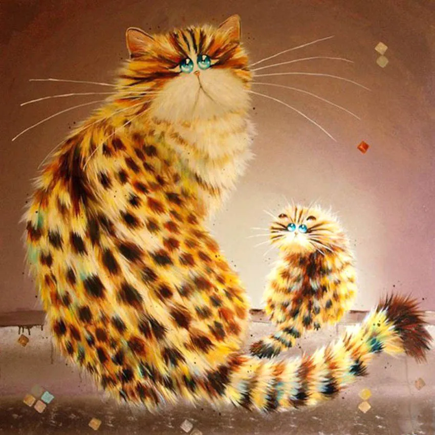 

5d diy Diamond Painting Cross Stitch Flower Cat Square Diamond embroidery Cat animal Diamond Mosaic Home Decor
