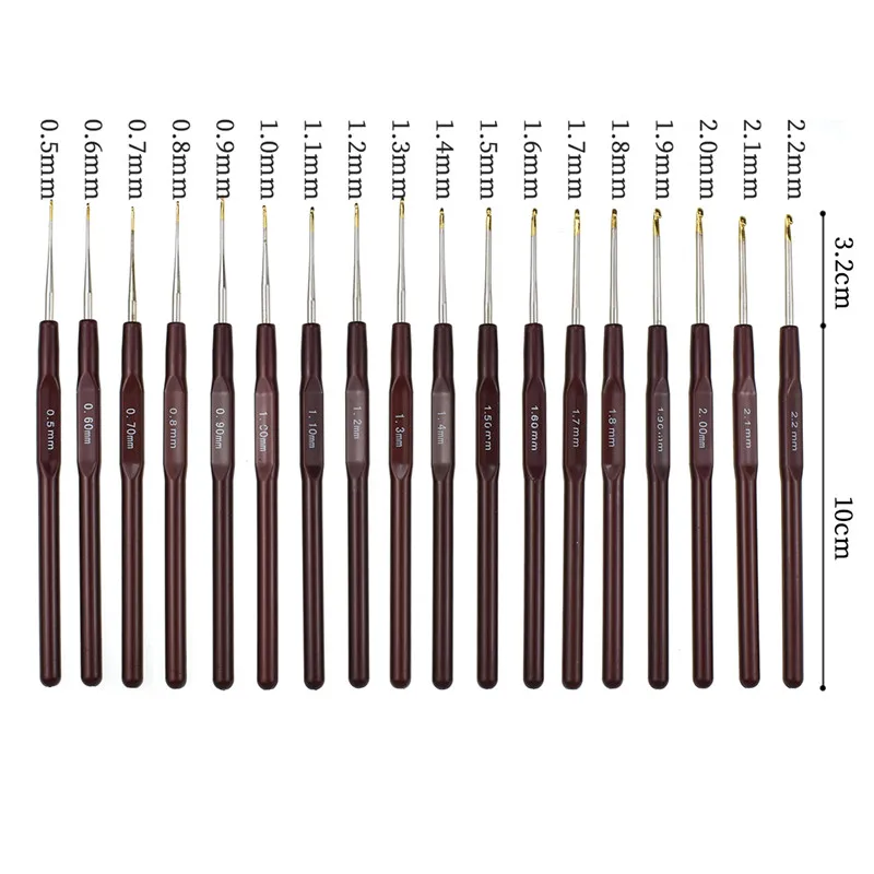 Набор алюминиевых крючков для вязания крючком 0,5 мм-2,1 мм, набор спиц для вязания «сделай сам», крючок для вязания, инструменты для вязания, набор для вязания пряжи