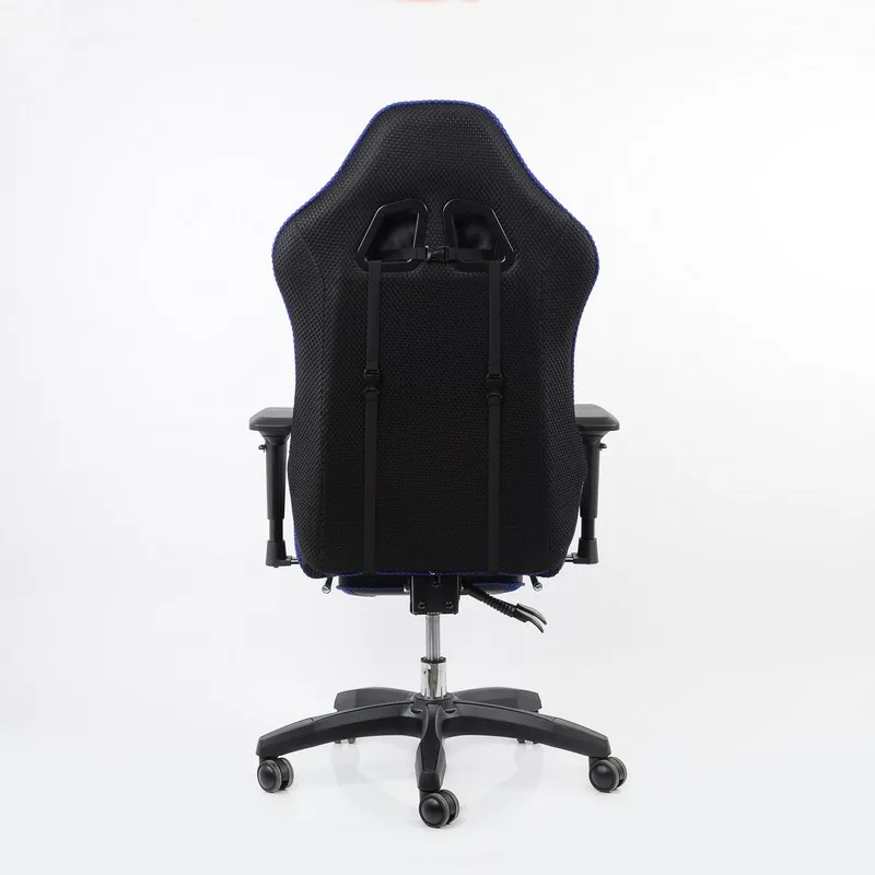 95145 Barneo K-141 Black Blue Line Gaming chair computer chair mesh fabric high back plastic armres
