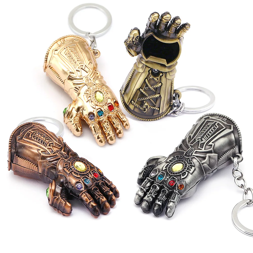 Thor Hammer Metal Car Keychain Marvel Avengers Endgame Thanos Weapon Iron Man Ke