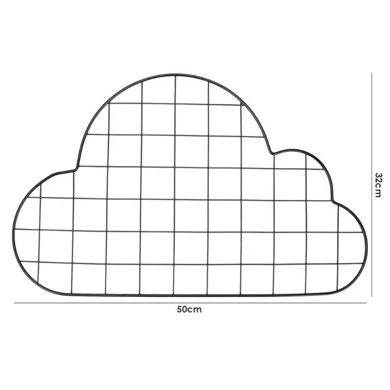 Облако кованого железа сетки фото настенные украшения Клип Висячие без гвоздей стойки девушка компоновка фото рамка дисплей стенд