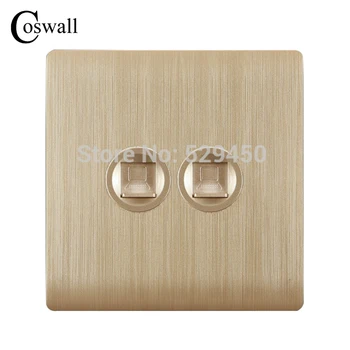 

Free Shipping, Kempinski Luxury Wall Socket, Double Computer Outlet, Champagne Gold, AC 110~250V, C31 series