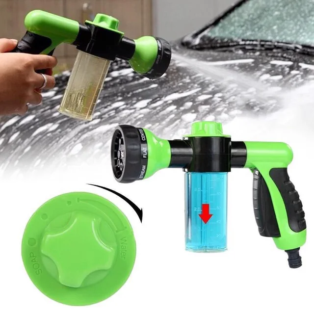 Multifunction Plastic Nozzles Garden Hose Water Soap Dispenser Jet High