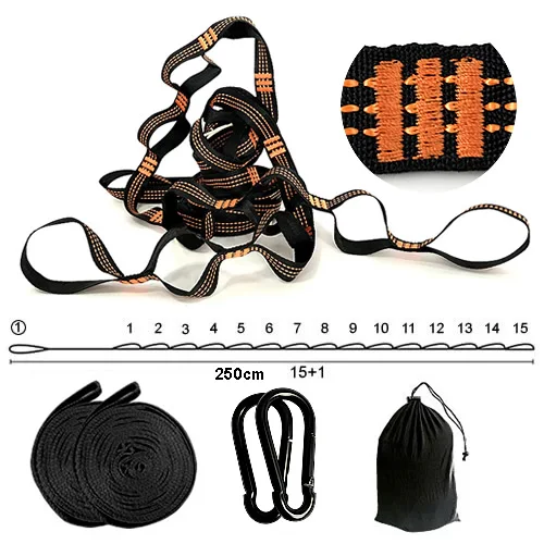 Гамак ремень гамак hammok hamock hamaka 15+ 1 петля - Цвет: 11 straps