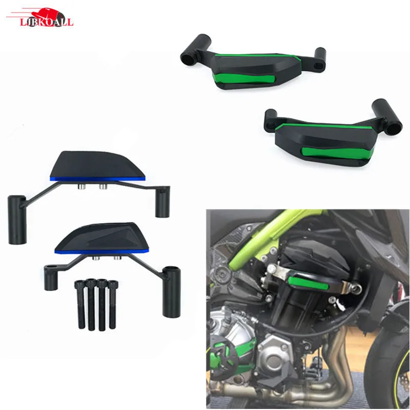 

2PCS Z900 Motorcycle CNC Aluminum Parts For Kawasaki Z900 2017-2018 Engine Cover Crash Pads Frame Protector Slider Stator Guard