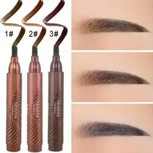 3 цвета, водостойкий жидкий карандаш для бровей, тату, Длительное Действие, коричневый, серый, бордовый, макияж, красота, бровь, ручка энхансера, косметический инструмент