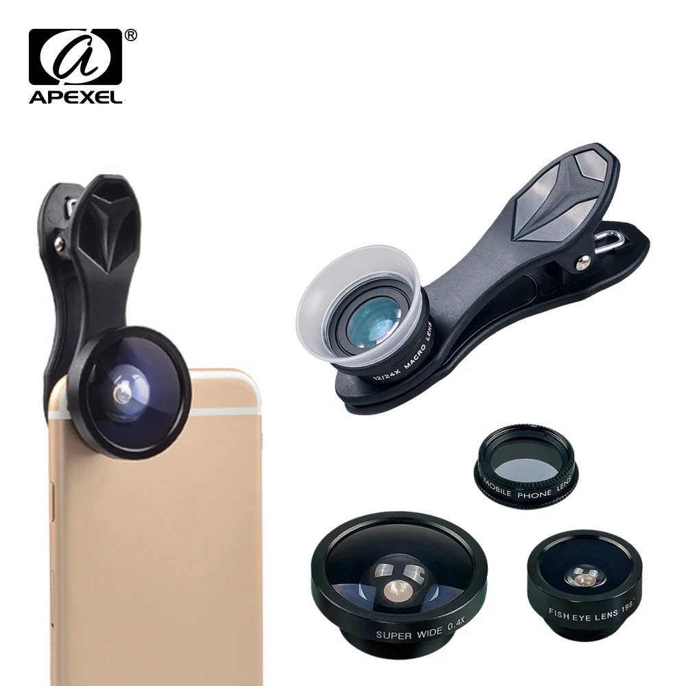 bilder für APEXEL Universal Clip 5 in 1 Fischaugen-objektiv Weitwinkel Objektiv Macro lente Handy-kamera-objektiv CPL OBJEKTIV für iPhone XIAOMI SJ5 bilder für APEXEL Universal Clip 5 in 1 Fischaugen-objektiv Weitwinkel Objektiv Macro lente Handy-kamera-objektiv CPL OBJEKTIV für iPhone XIAOMI SJ5
