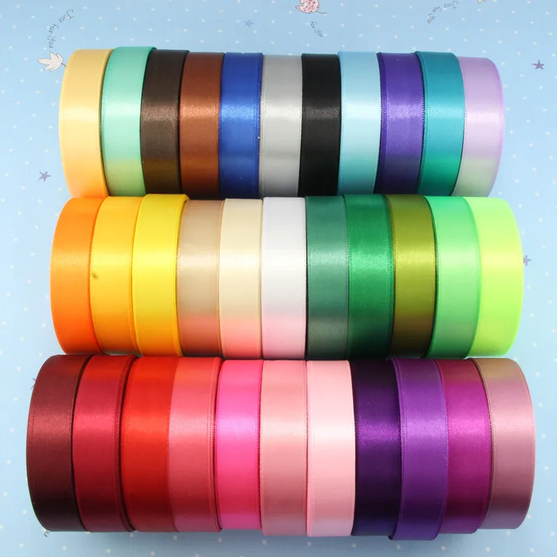 

25M Long 20MM Width Pretty Silk Stain Ribbon Wedding Party Decoration Invitation Card Gift Wrapping Scrapbooking Supplies Riband