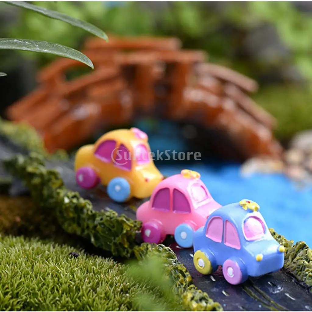 

10Pcs Miniature Cartoon Car Bonsai Craft Fairy Garden Micro Landscape Decor