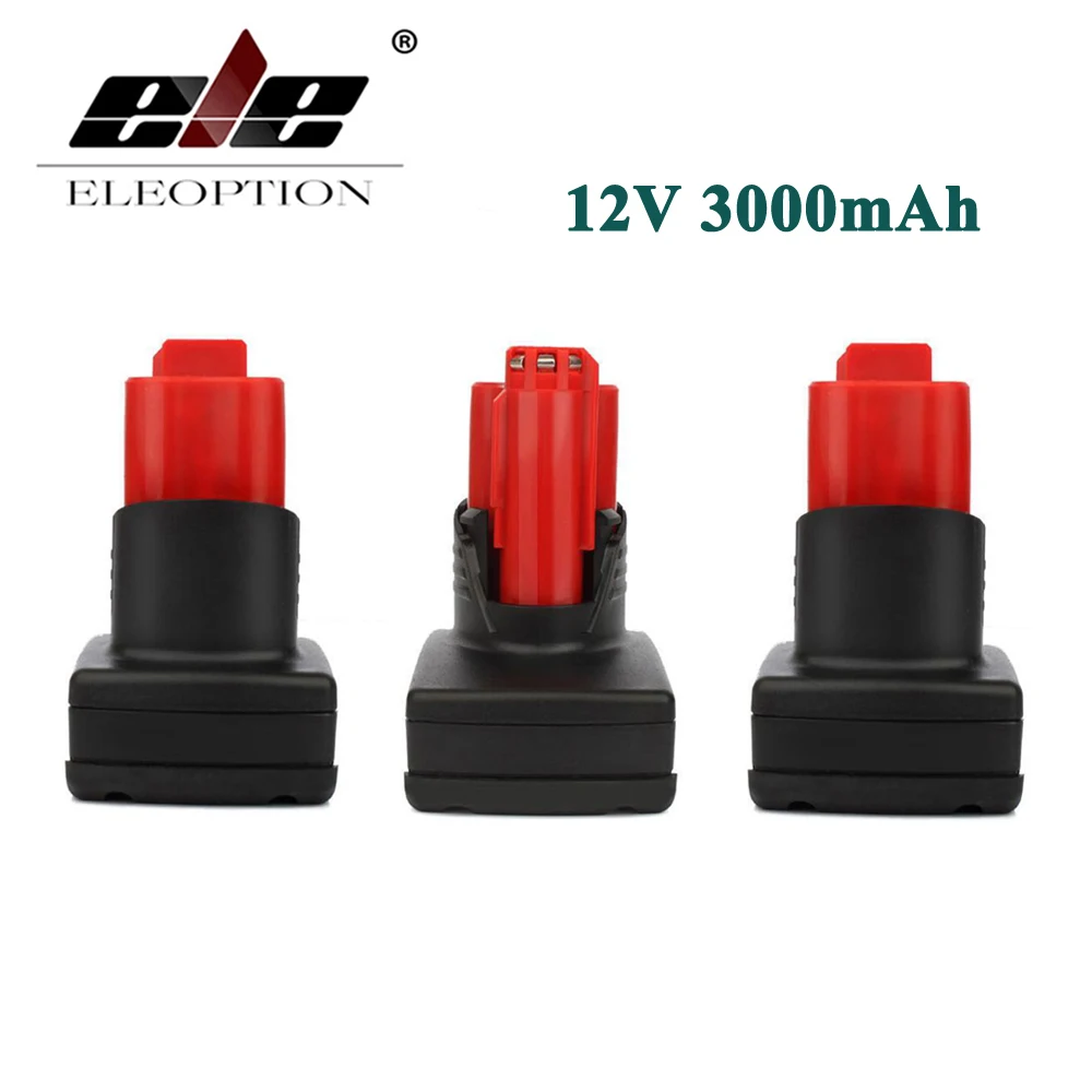 3PCS High Quality 12V 3.0Ah 3000mAh Li-Ion Replacement Power Tool Battery for Milwaukee M12 C12 BX C12 B 48-11-2402 48-11-2401 3PCS High Quality 12V 3.0Ah 3000mAh Li-Ion Replacement Power Tool Battery for Milwaukee M12 C12 BX C12 B 48-11-2402 48-11-2401