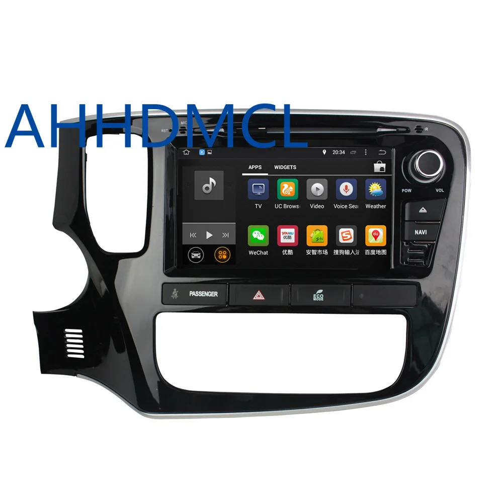 Sale AHHDMCL Car Multimedia Player Stereo Radio DVD Android 9.0 Navigation 2G RAM For Mitsubishi Outlander 2014 2015 2016 2017 4