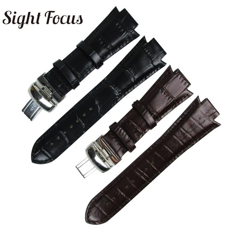 Ремешок из телячьей кожи для часов Tissot t60 черный коричневый браслет с застежкой
