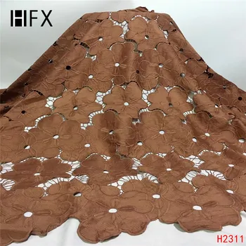 

HFX Nigeria Guipure Lace Indian Water Soluble Lace 5 Yards Plain Color African High Quality Cord Lace Fabric X2311